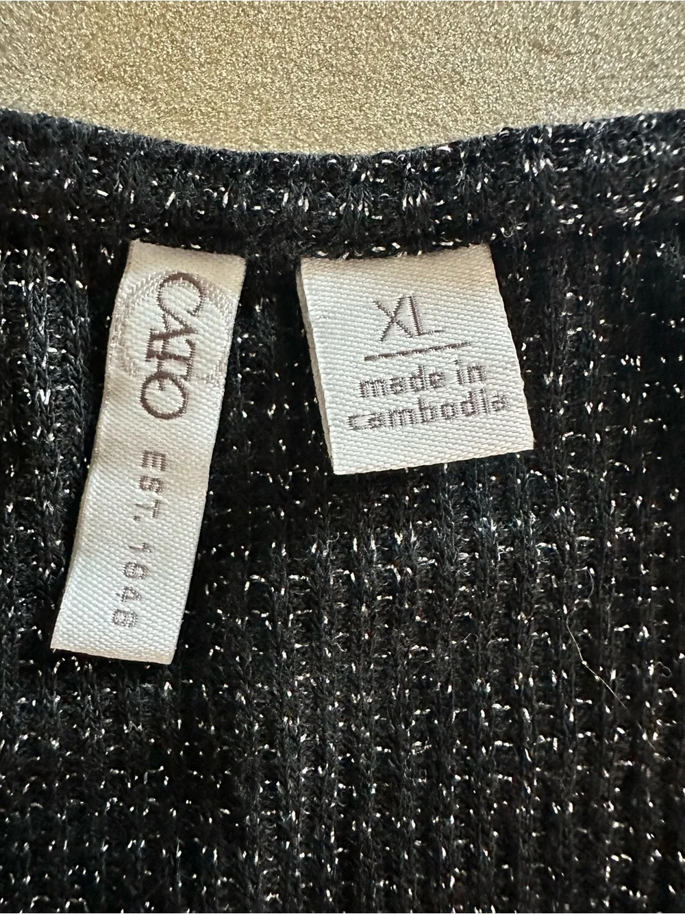Cato sparkly black